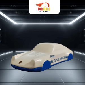 Xe mô hình Porsche 911 trắng xanh For Build, thiết kế nhỏ gọn, kiểu dáng thể thao sang trọng, phù hợp trưng bày, sưu tầm và làm quà tặng.