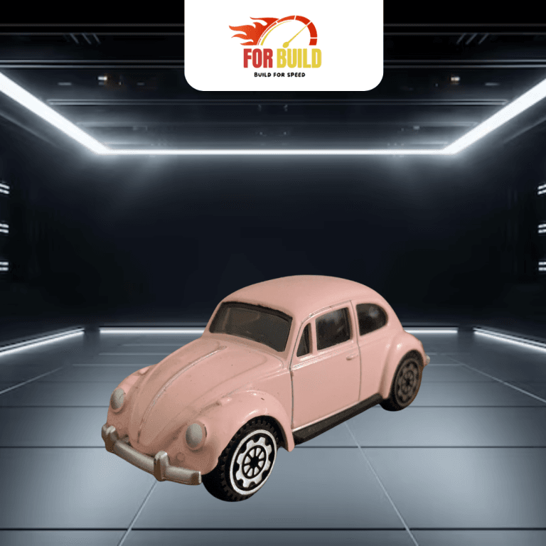 Xe mô hình Volkswagen Beetle màu hồng For Build, thiết kế cổ điển dễ thương, nhỏ gọn, phù hợp trang trí, sưu tầm và làm quà tặng.