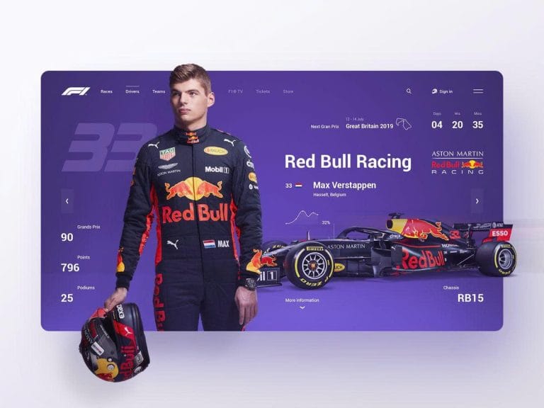 Max Verstappen cùng xe đua Red Bull Racing Formula 1